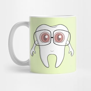 An adorable tooth wearing glasses Mug